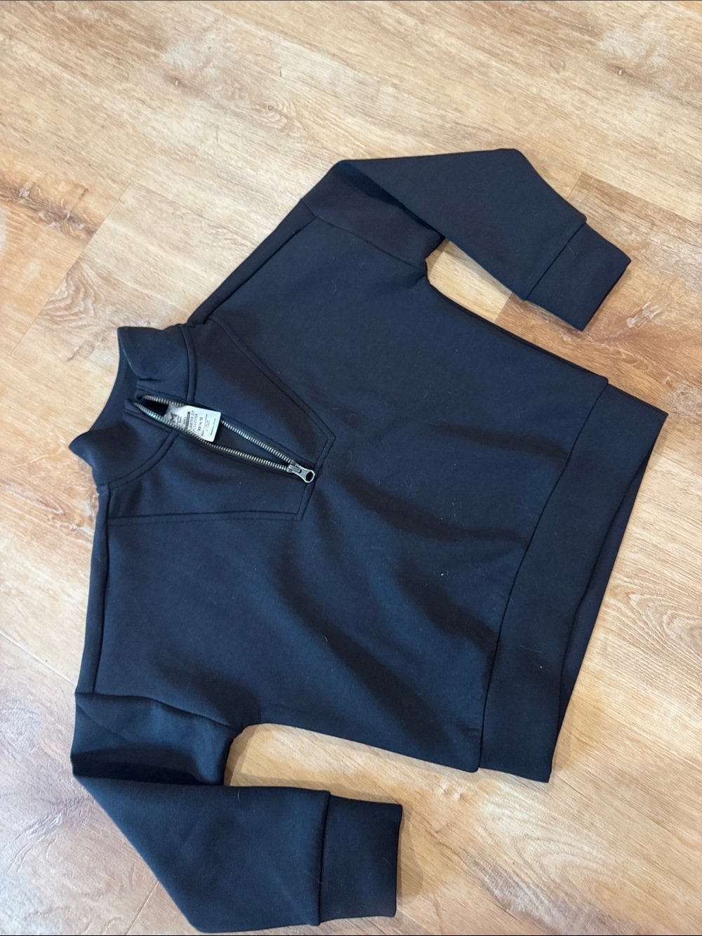 Kids Black Half-Zip Pullover Jacket - Unbranded